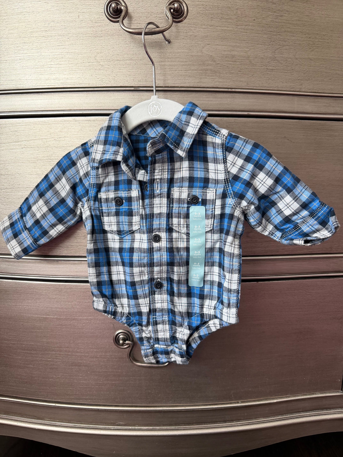 GAP Plaid Onesie NWT - size Month - 0-3 / 3M