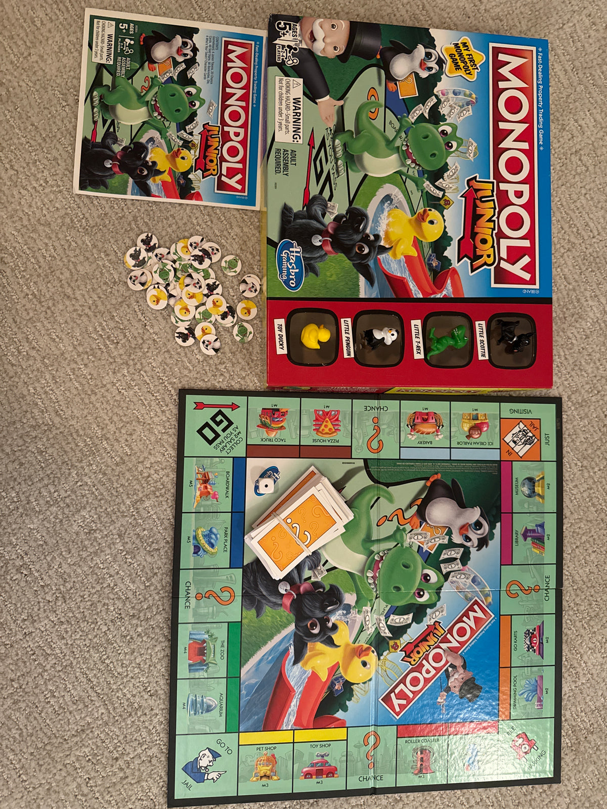 Monopoly Junior VGUC all pieces incl