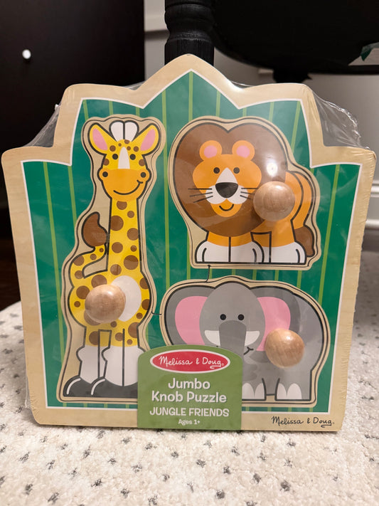M&D Knob Puzzle NEW Jungle Friends