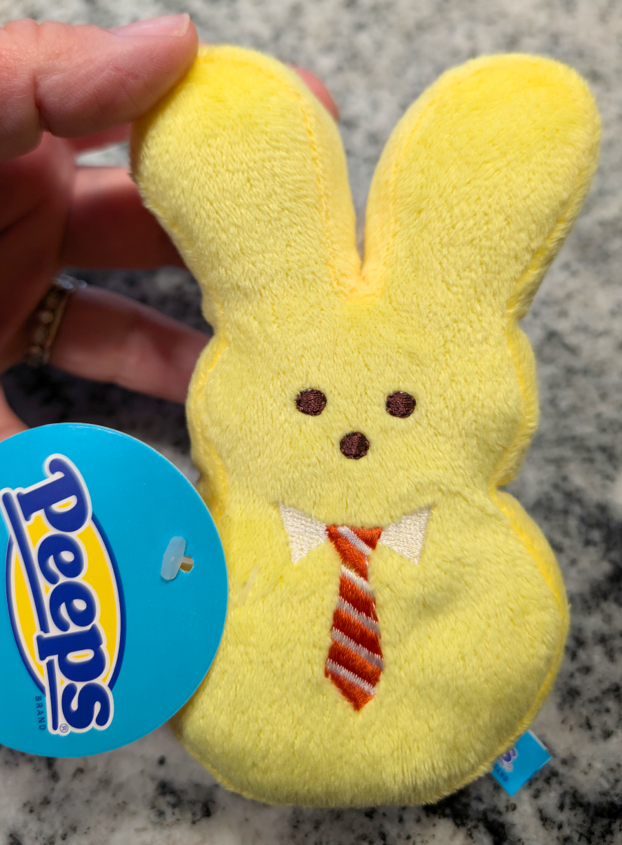 NWT Yellow Peeps Tie Squeaky Dog Toy 2