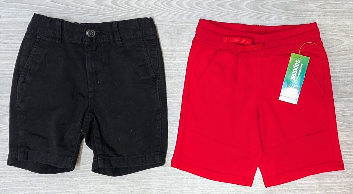 NWT Red Shorts & Black Children's Place - size Youth - 4 (XS)