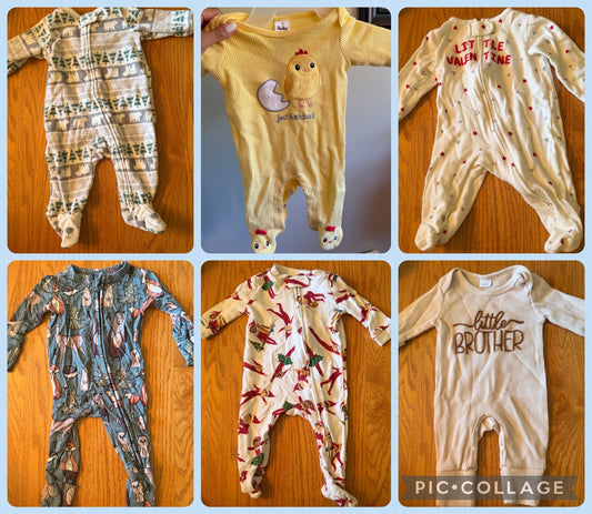 Bundle of 6 sleepers - size Month - 0-3 / 3M