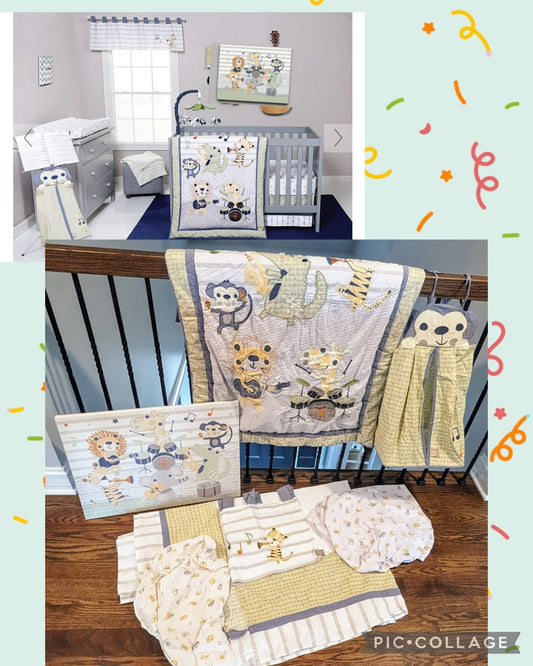Trend Lab Safari Rock Band set & Canvas