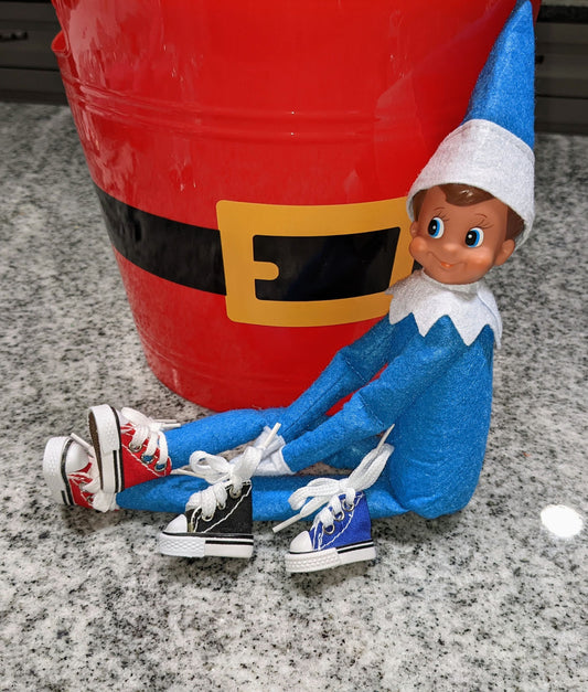 NIB Elf on the Shelf or Barbie Black Sneakers