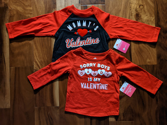 NWT Valentine's Day His 18M hers 12M - size Month - 12-18 / 18M