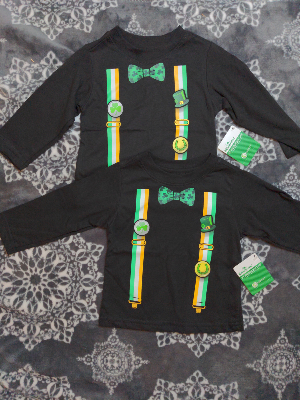 NWT 12M St. Patrick's Day Bowtie tees - size Month - 9-12 / 12M