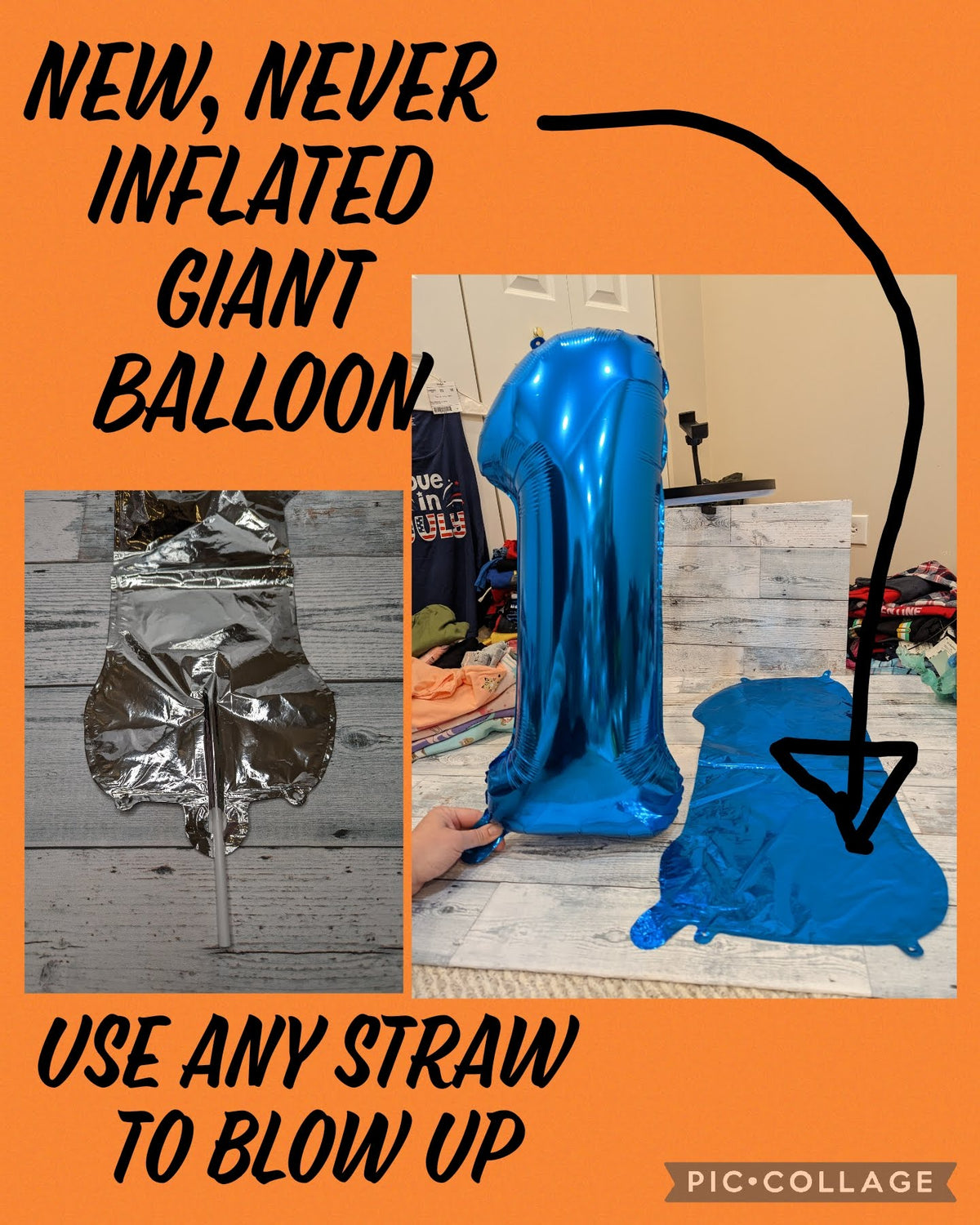 Blue #1 NWOT 30in Mylar Balloon 2