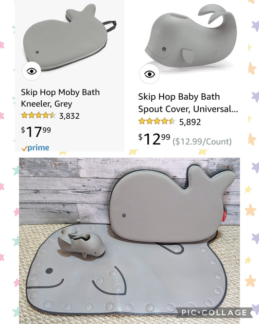 NWOT Skip Hop Bath Whale Non slip mat, kneel mat,