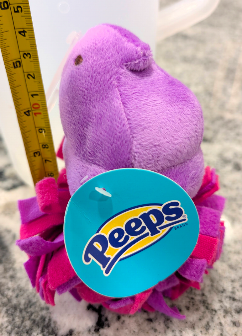 NWT Peeps Purple Fleece Chick Squeaky Pet Toy