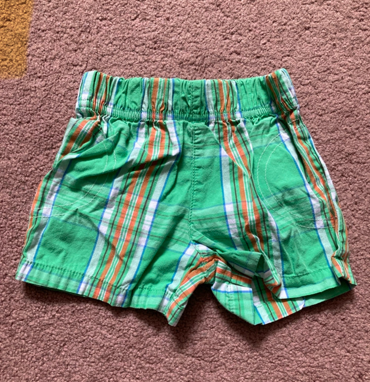 Bright Green Shorts Carters - size Month - 3-6 / 6M
