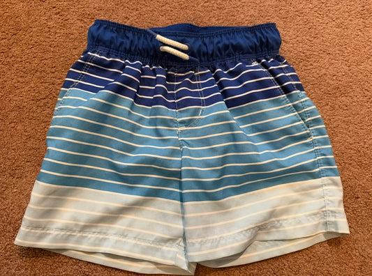 Blue Striped Swim Trunks Cat & Jack - size Youth - 4 (XS)