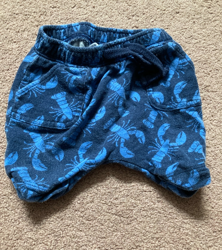 Dark Blue Lobster Shorts - size Month - 6-12