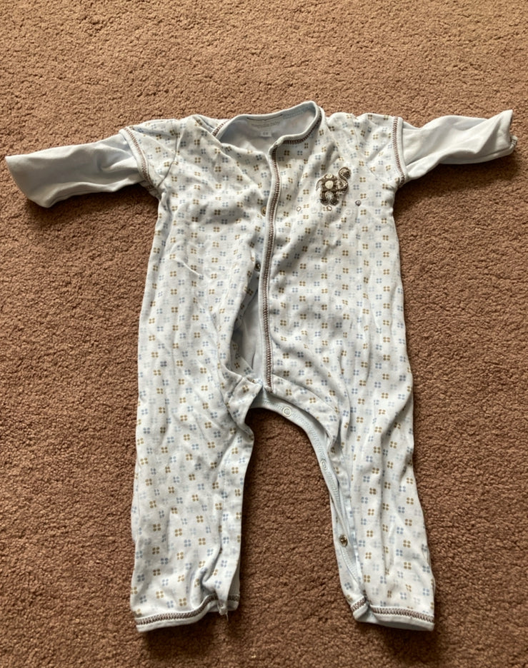 Magnolia Baby Light Blue Onesie - size Month - 0-6