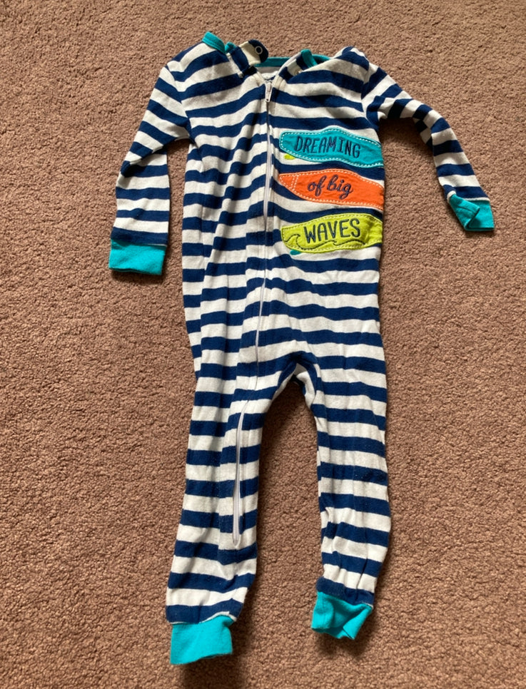 Super Cute Navy and White Surfer Onesie - size Month - 9-12 / 12M