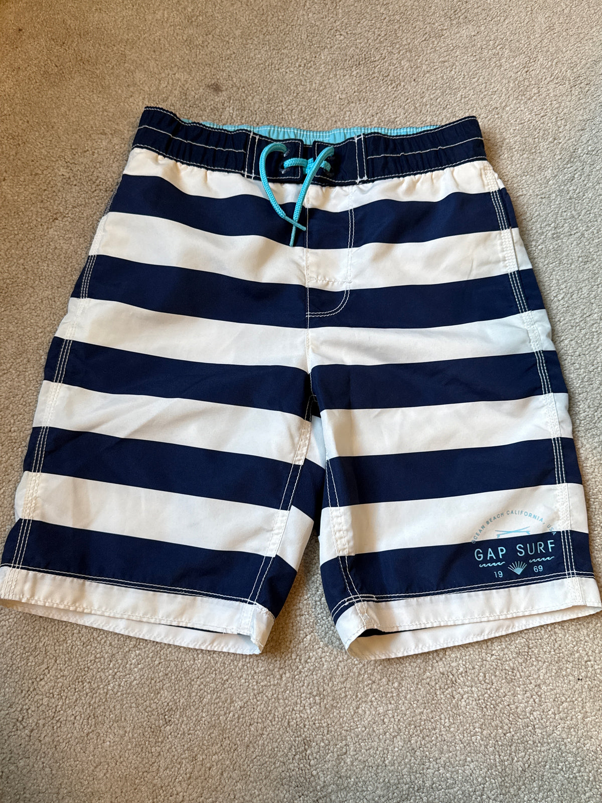 Gap Kids Swim Trunks Blue stripe - size Youth - 8 (M)