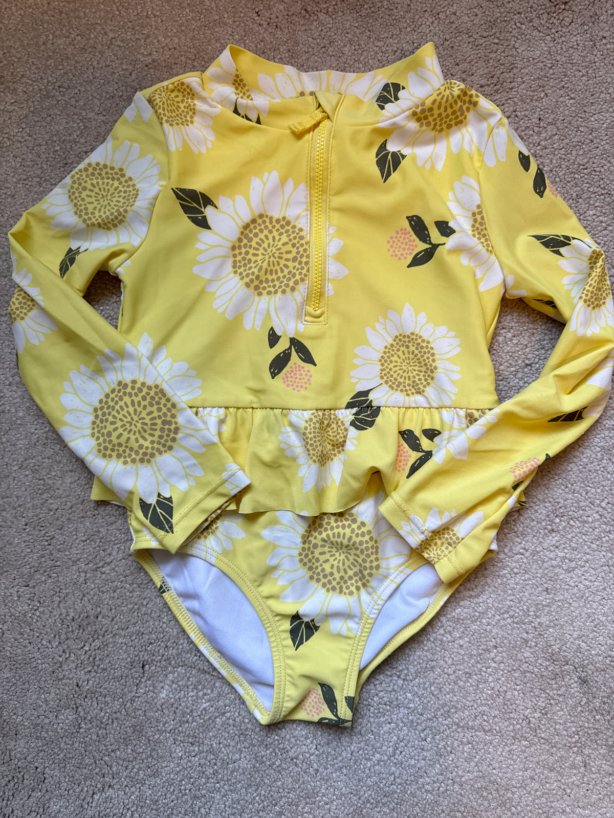 Carters One Piece Yellow Flower - size Toddler - 5T