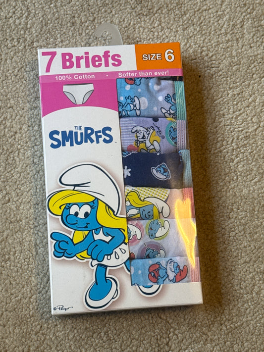 NWT Smurf Briefs 1 of 2 - size Youth - 6 (S)
