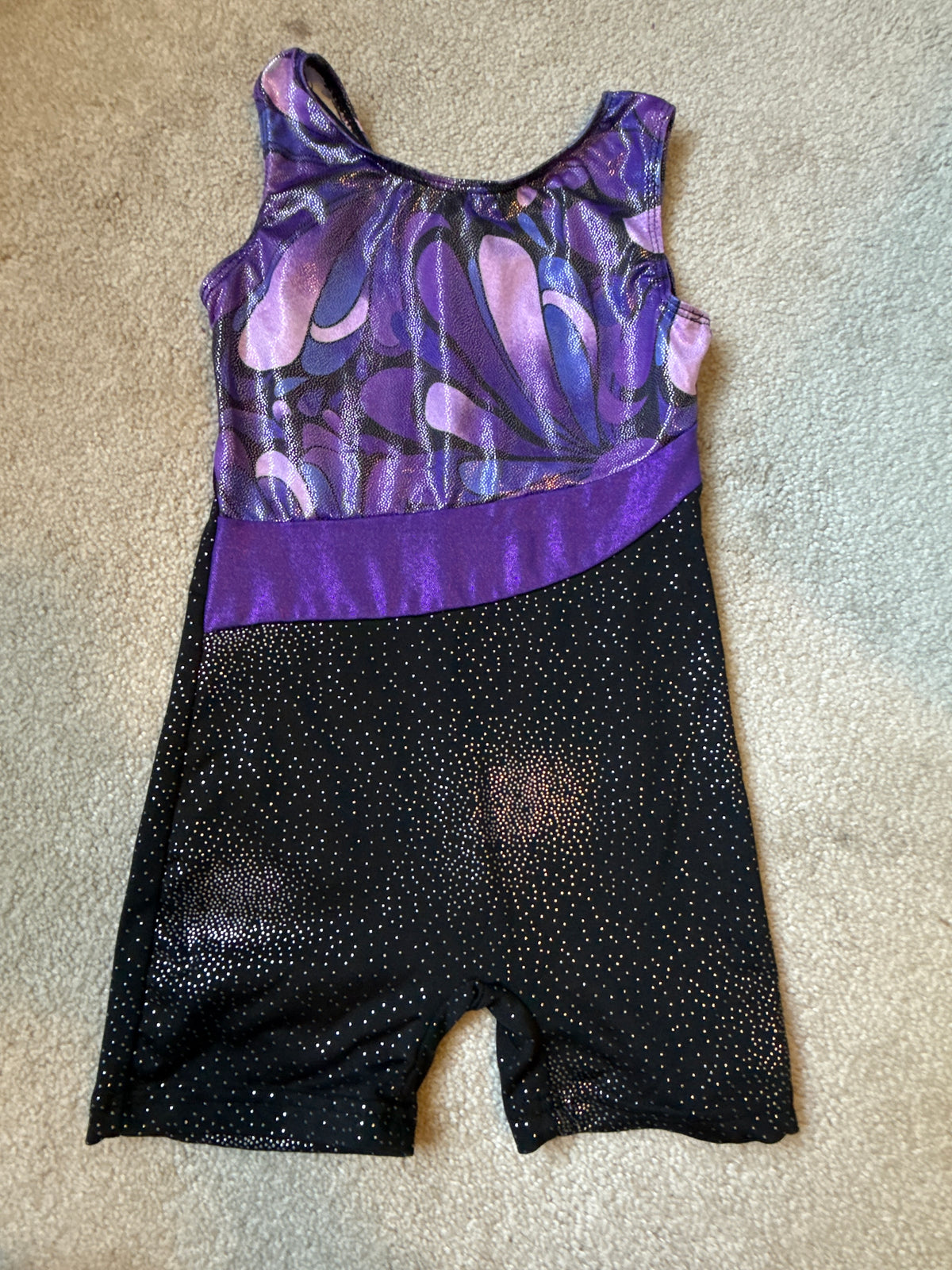 Leotard Purple and Black - size Youth - 5 (XS)