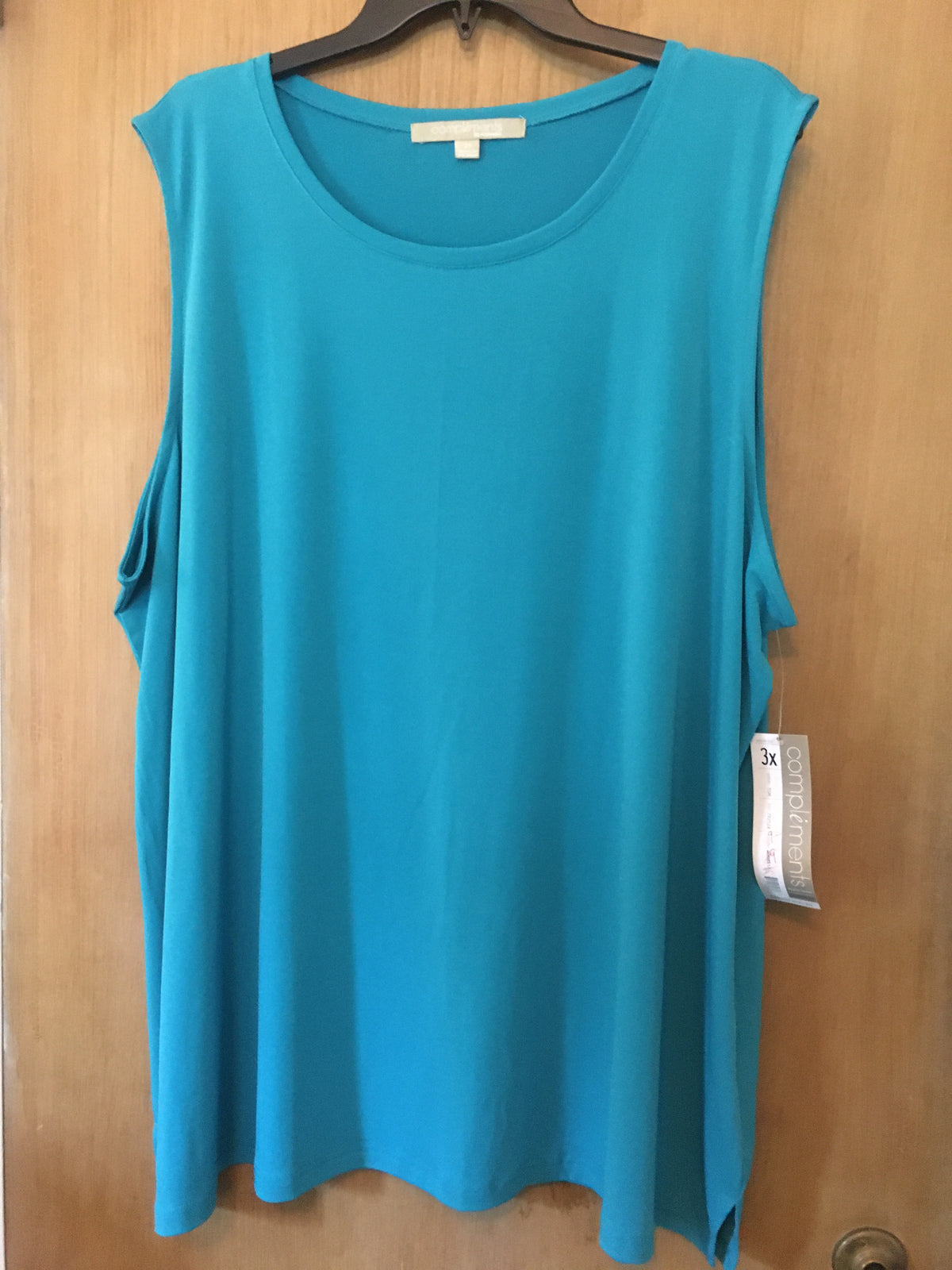 NWT Compliments teal tank top - size Women - 3X (24/26W)