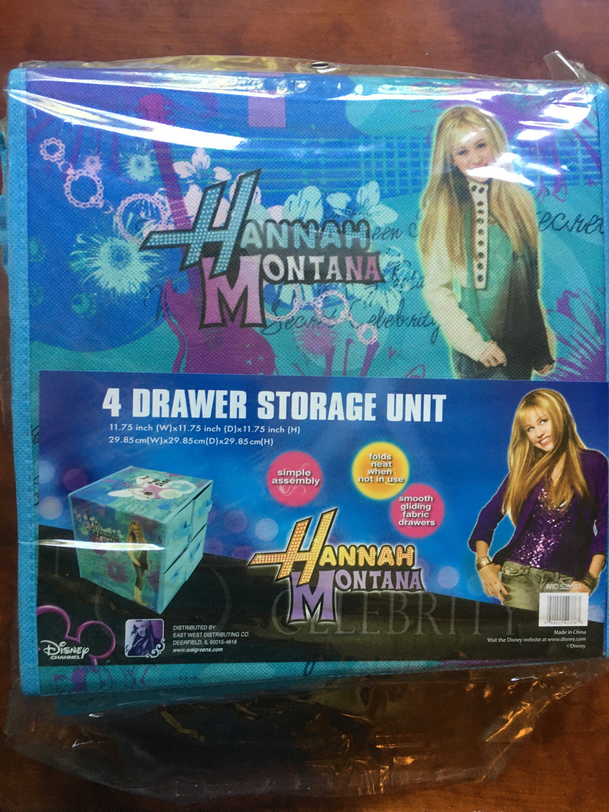 Hannah Montana 4 drawer storage unit with
