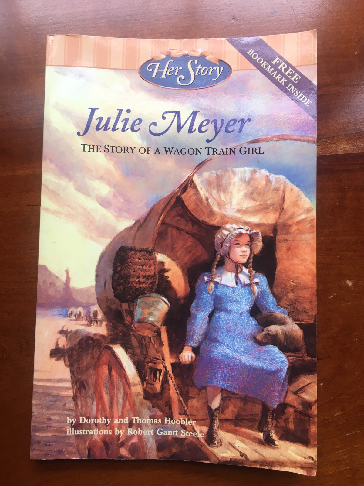 Julie Meyer Wagon Train Girl with new bookmark