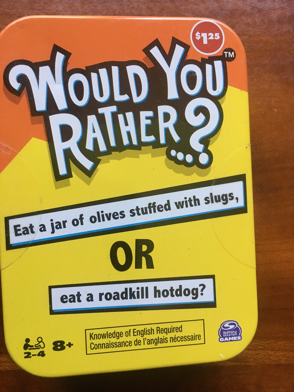 NEW Would You Rather . ? in tin, 8+, 2-4 players