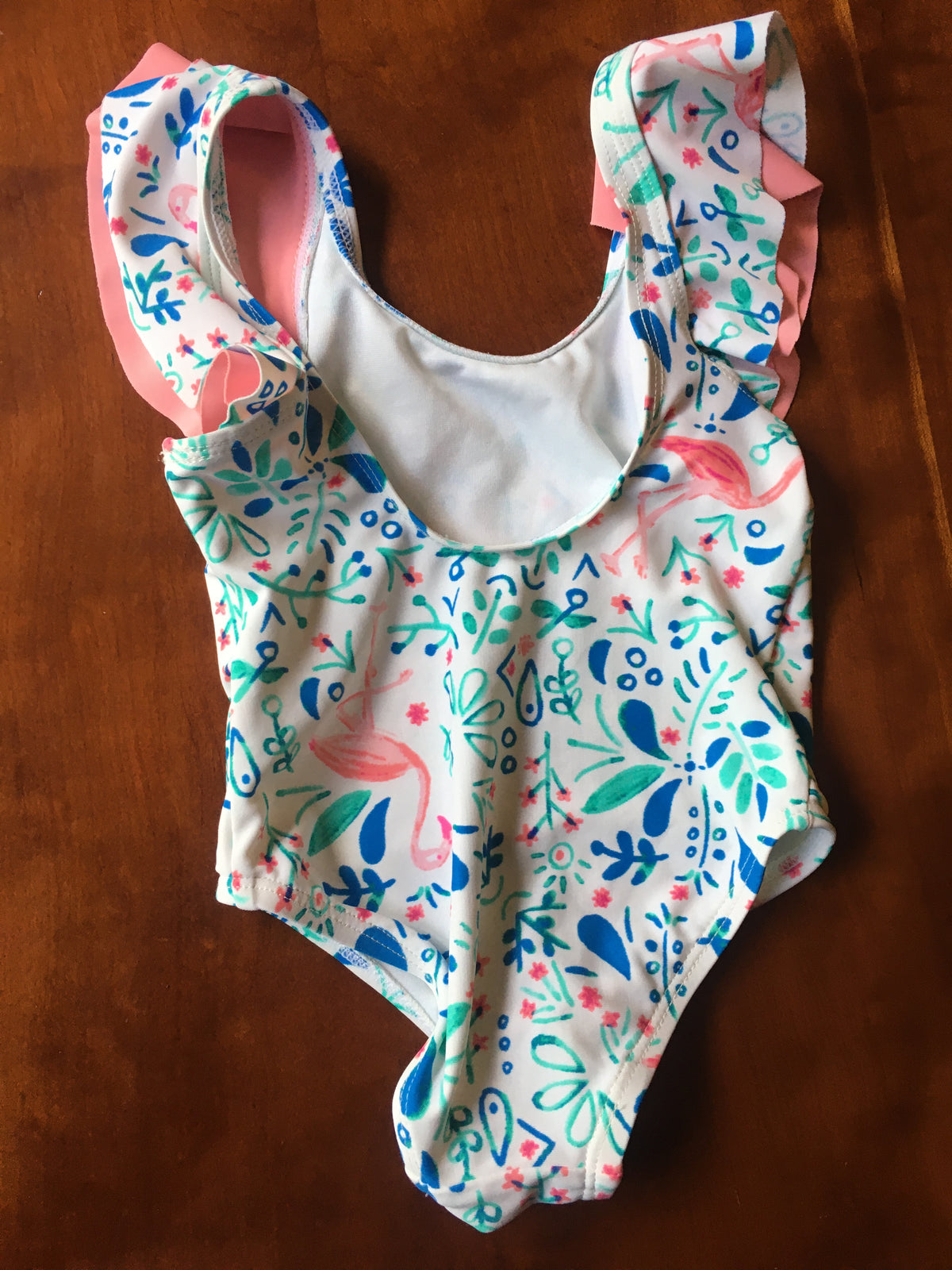 floatimini one piece flamingos, blue, green, - size Month - 9-12 / 12M