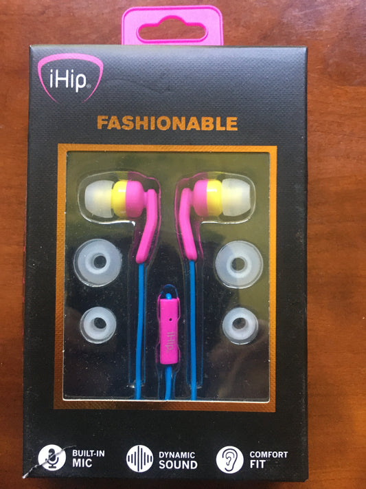 NWT iHip Fashionable ear buds built in mic