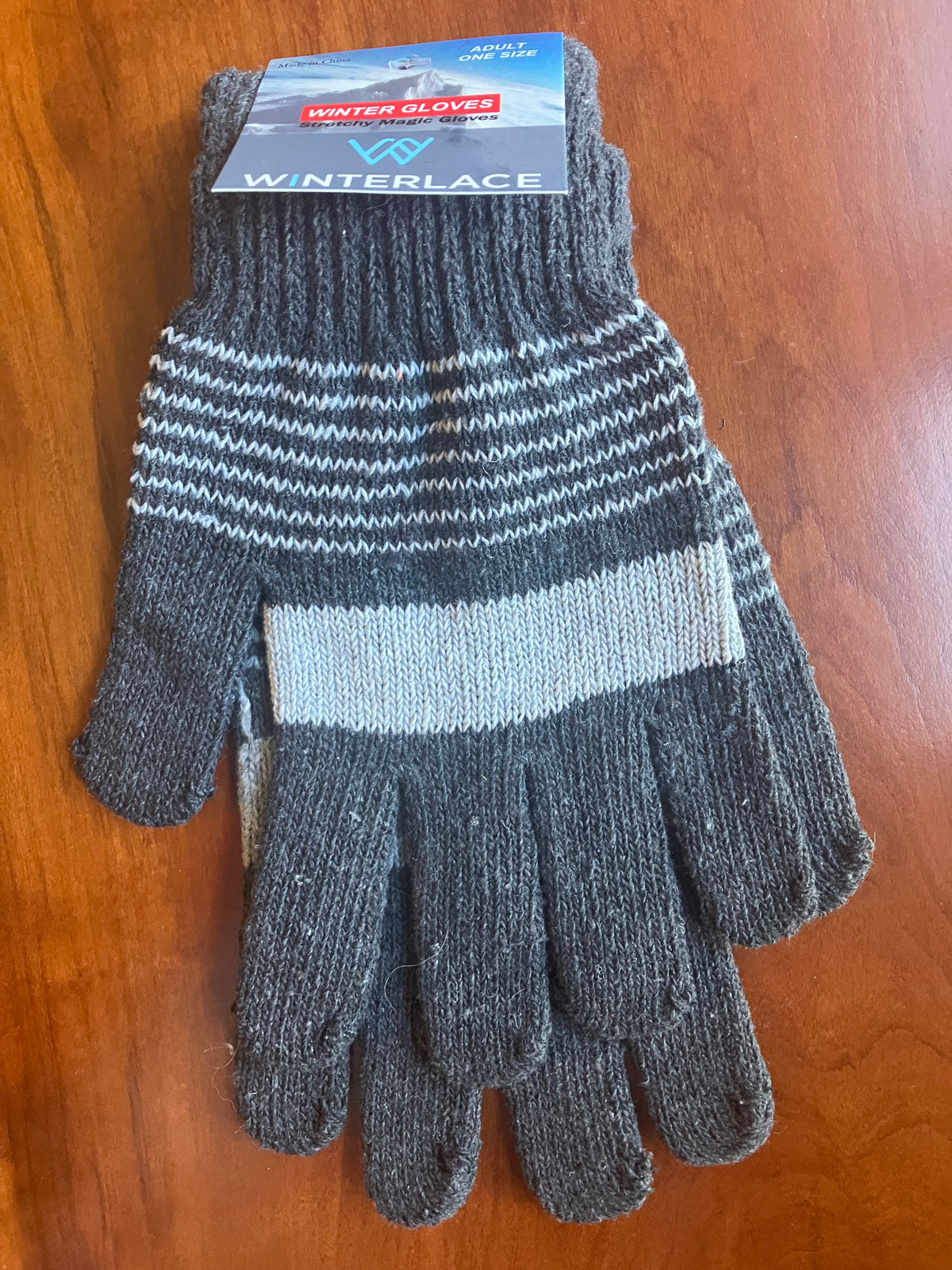 NEW grey striped one size adult