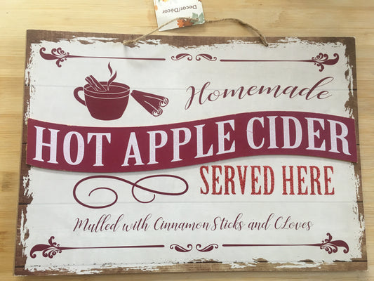 NEW sign Hot Apple Cider NWT, New with tags