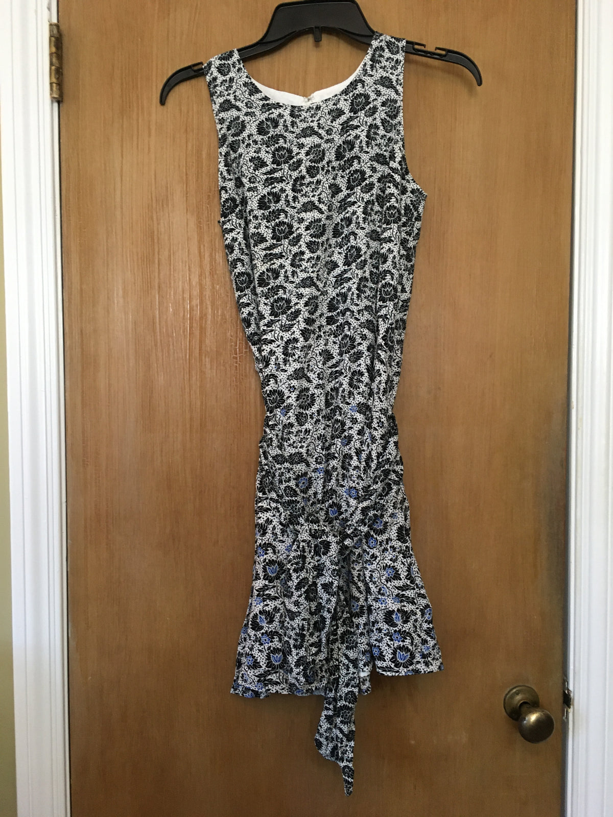 Gap, lined, black, white a little blue, pockets - size Women - XS (0/2)
