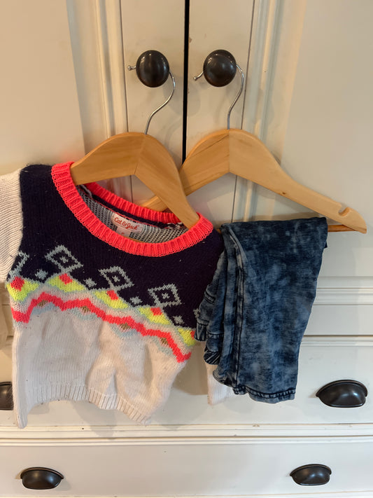 Cat & Jack Sweater & Jeans - size Toddler - 2T