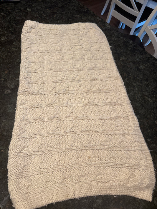 Infant Blanket Beige Folded in half