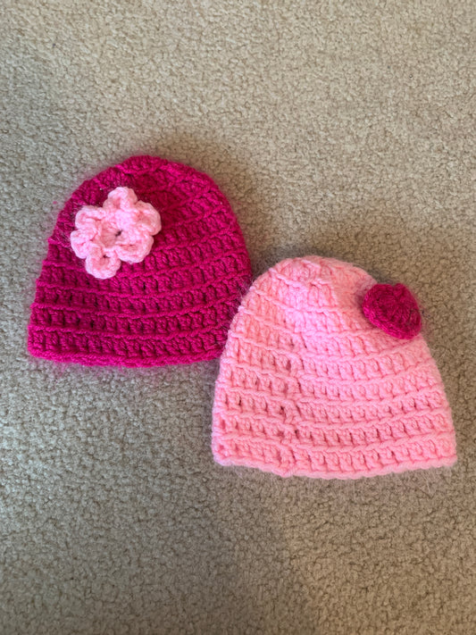 2 knit hats - size Month - 0-3 / 3M