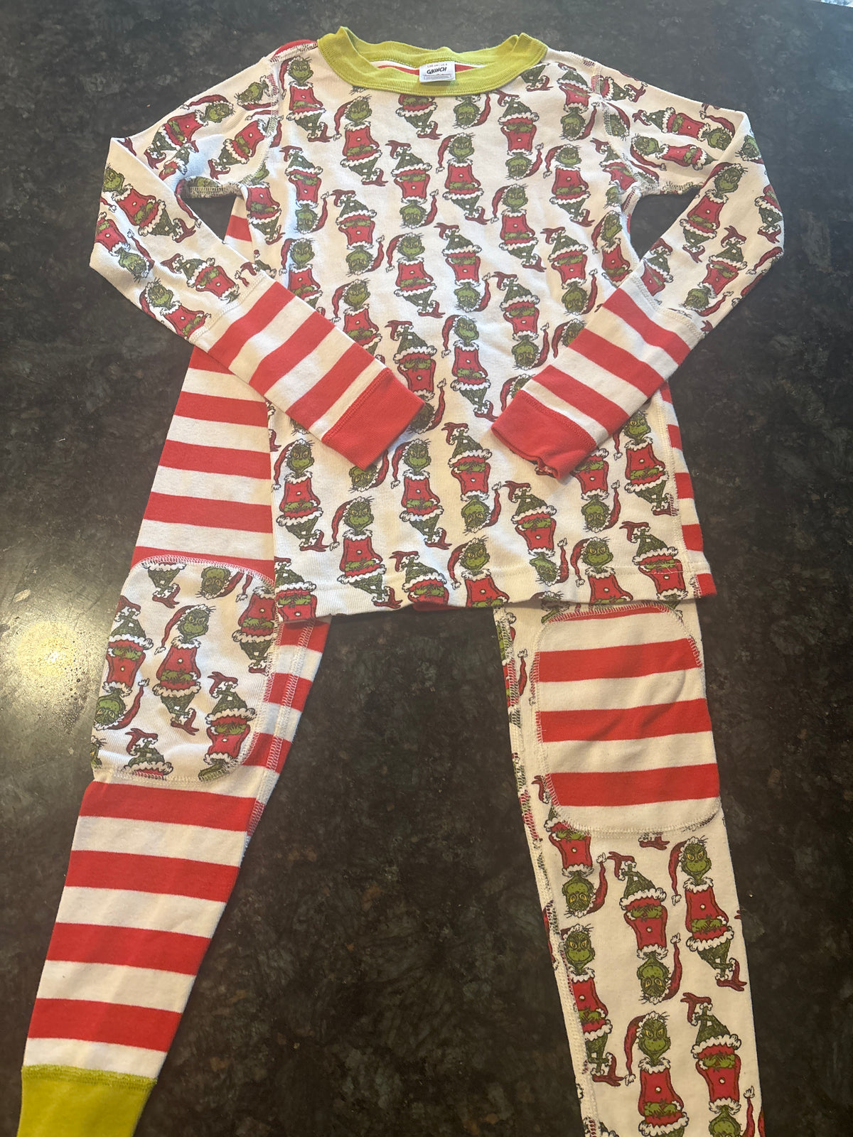 Hanna Anderson Grinch Pjs - size Youth - 8 (M)
