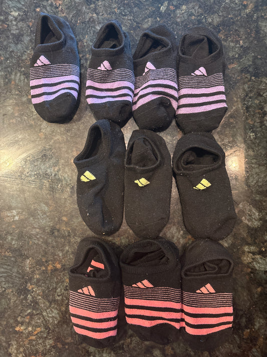 Adidas Socks 10 pair, Fits like 2Y-5Y