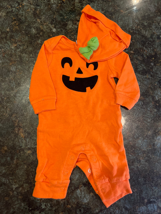 Halloween PJs with Hat - size Month - Newborn