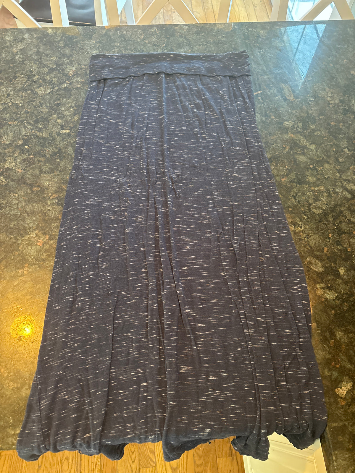 Navy/white long skirt - size Women - L (12/14)