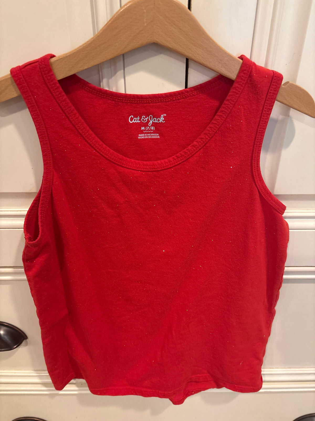Red Tank Top 7/8 - size Youth - 7 (S)