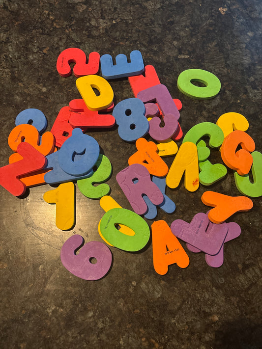Bath foam letters Used condition