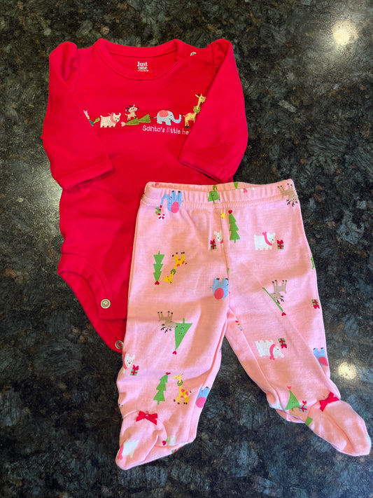 Christmas Outfit - size Month - Newborn