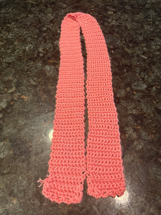 Pink thin kids scarf