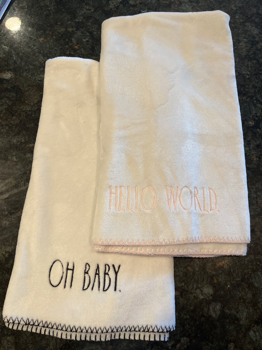 Matching Rae Dunn Blankets