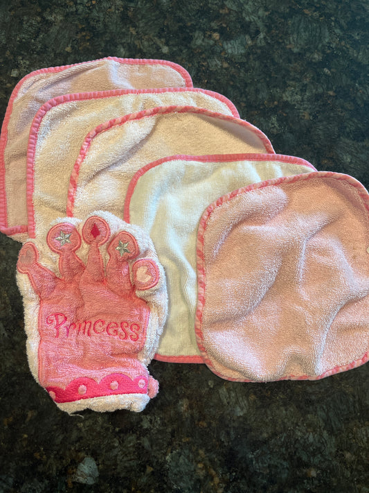 Princess Wash glove and Washcloths
