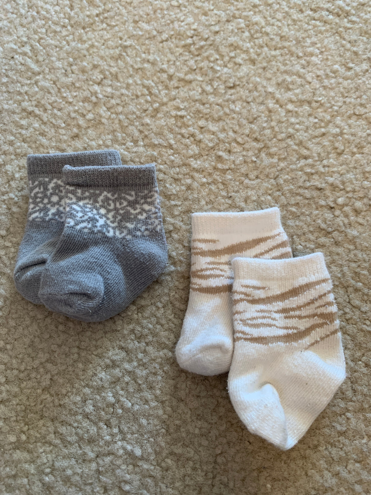 2 pair socks - size Month - 0-6