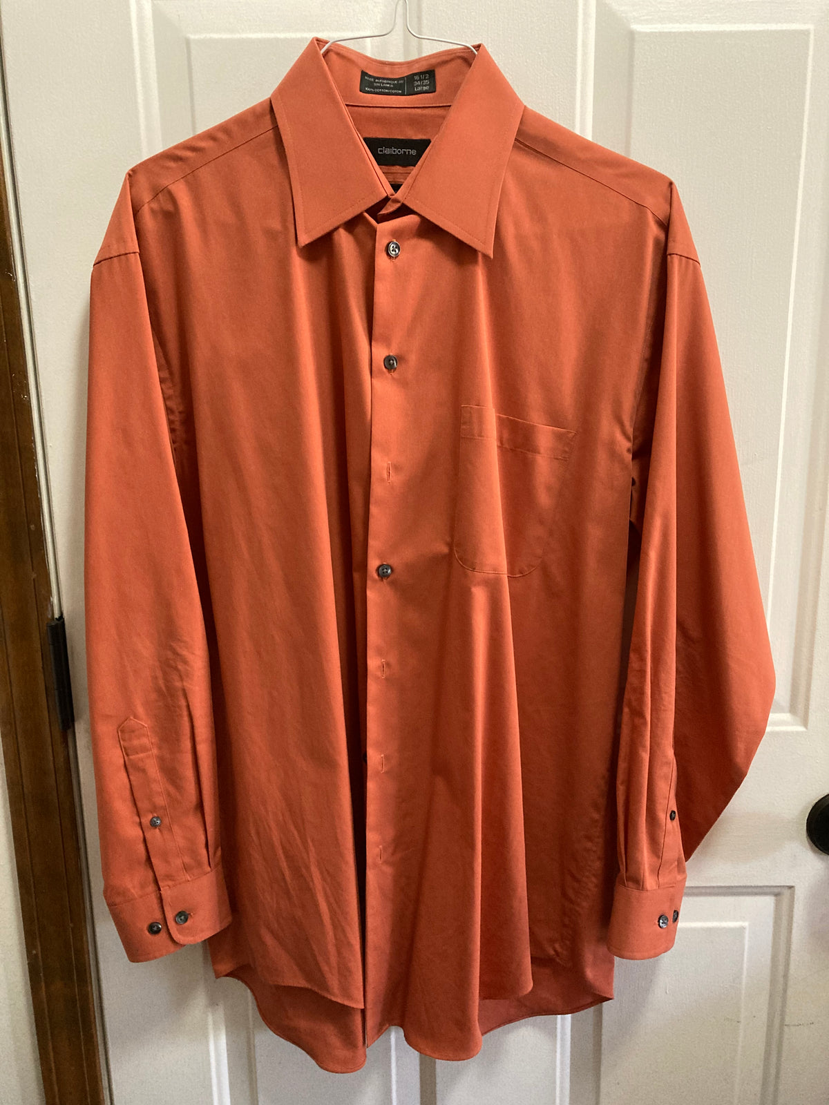 NWOT Men's dress shirt rust color (Claiborne) - size Teen/Men - L (36-38)