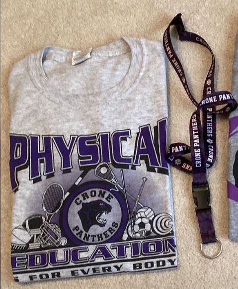 Crone MS PE shirt and lanyard - size Youth - 12 (L)