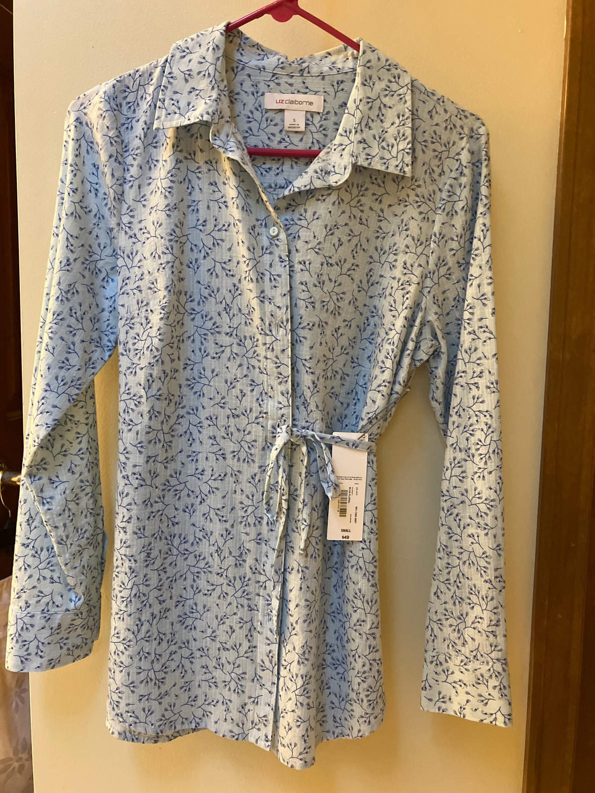 NWT blue blouse Liz Claiborne - size Junior - S (3/5)