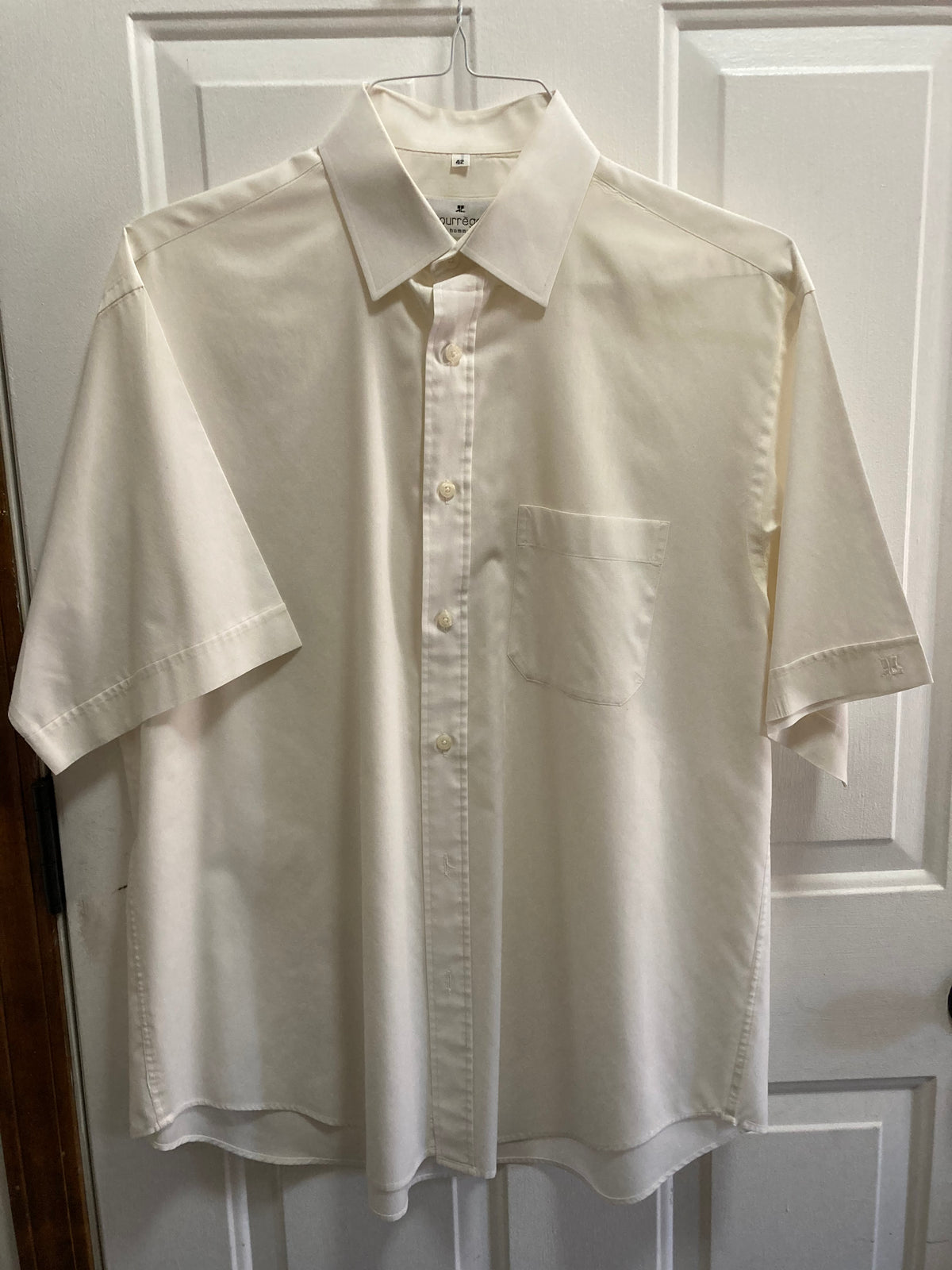 EC short sleeve shirt (Courreges, France) - size Teen/Men - L (36-38)
