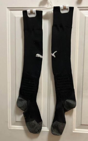 Black Puma soccer socks Adult size 2, EUC